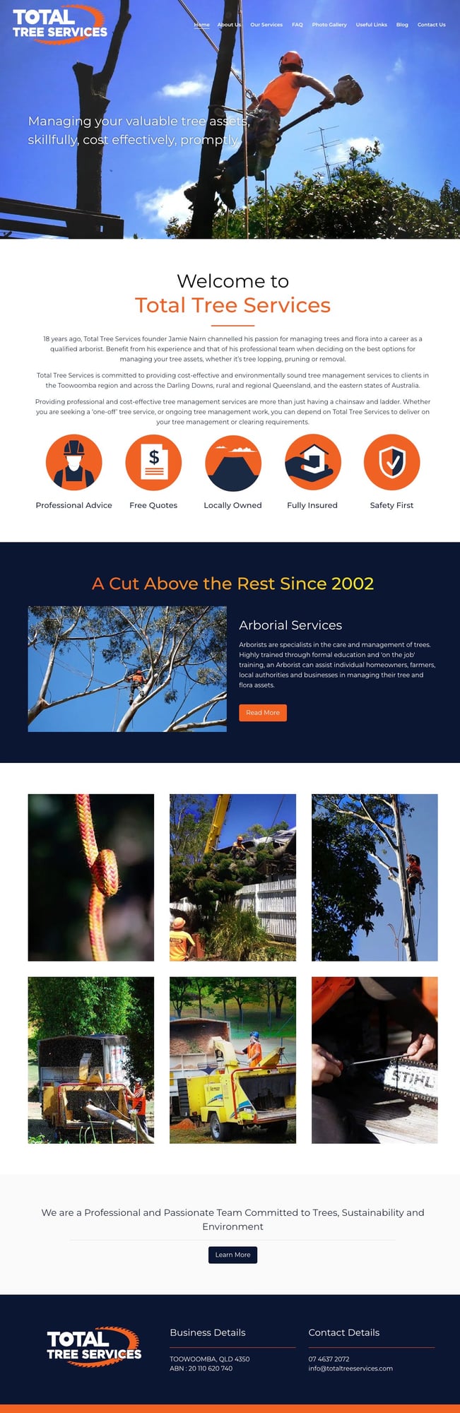 Total Tree Services original website