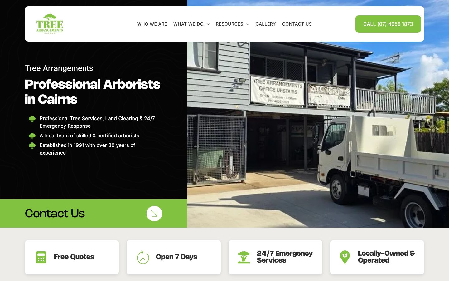 Tree Arrangements original website