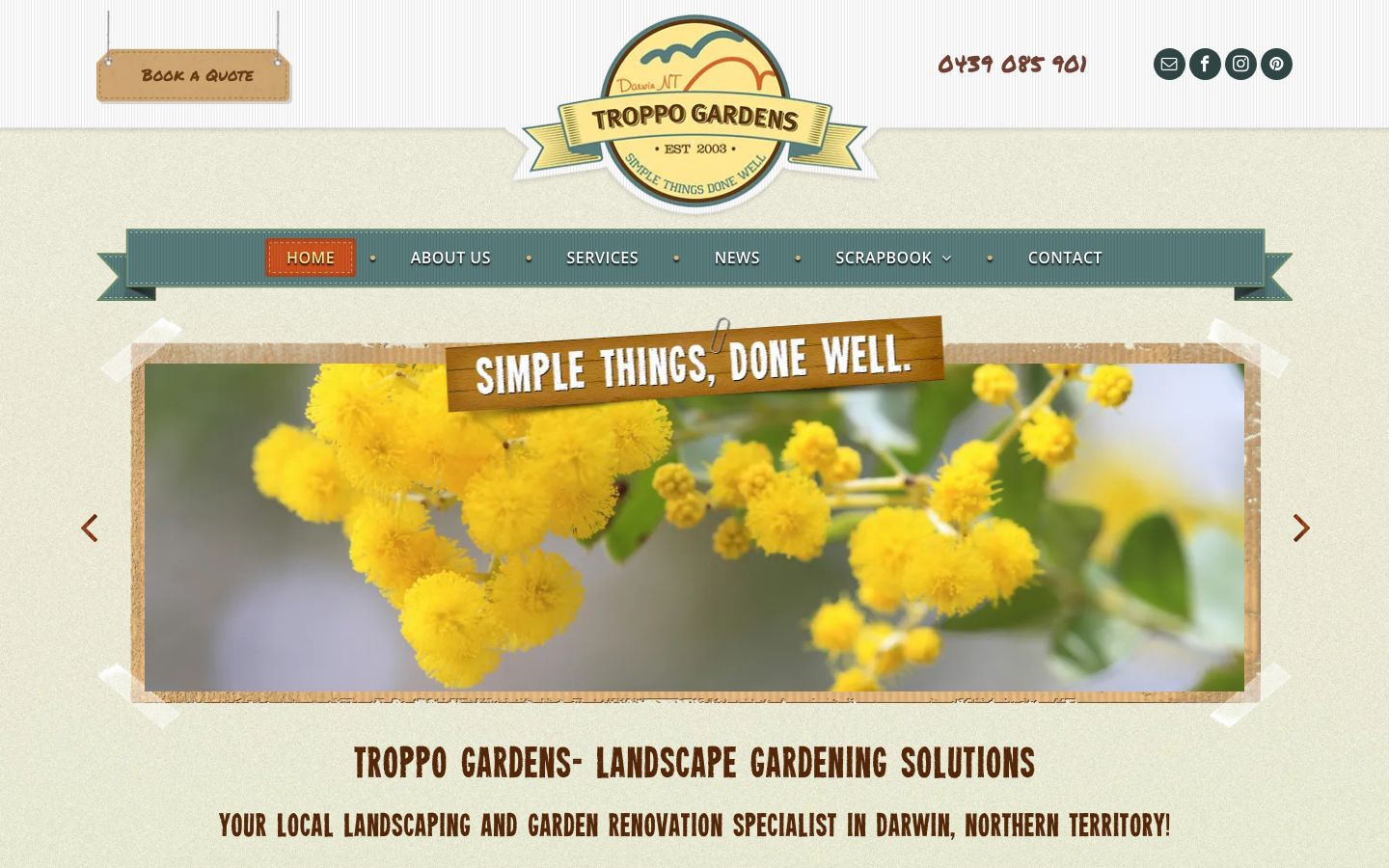 Troppo Gardens original website