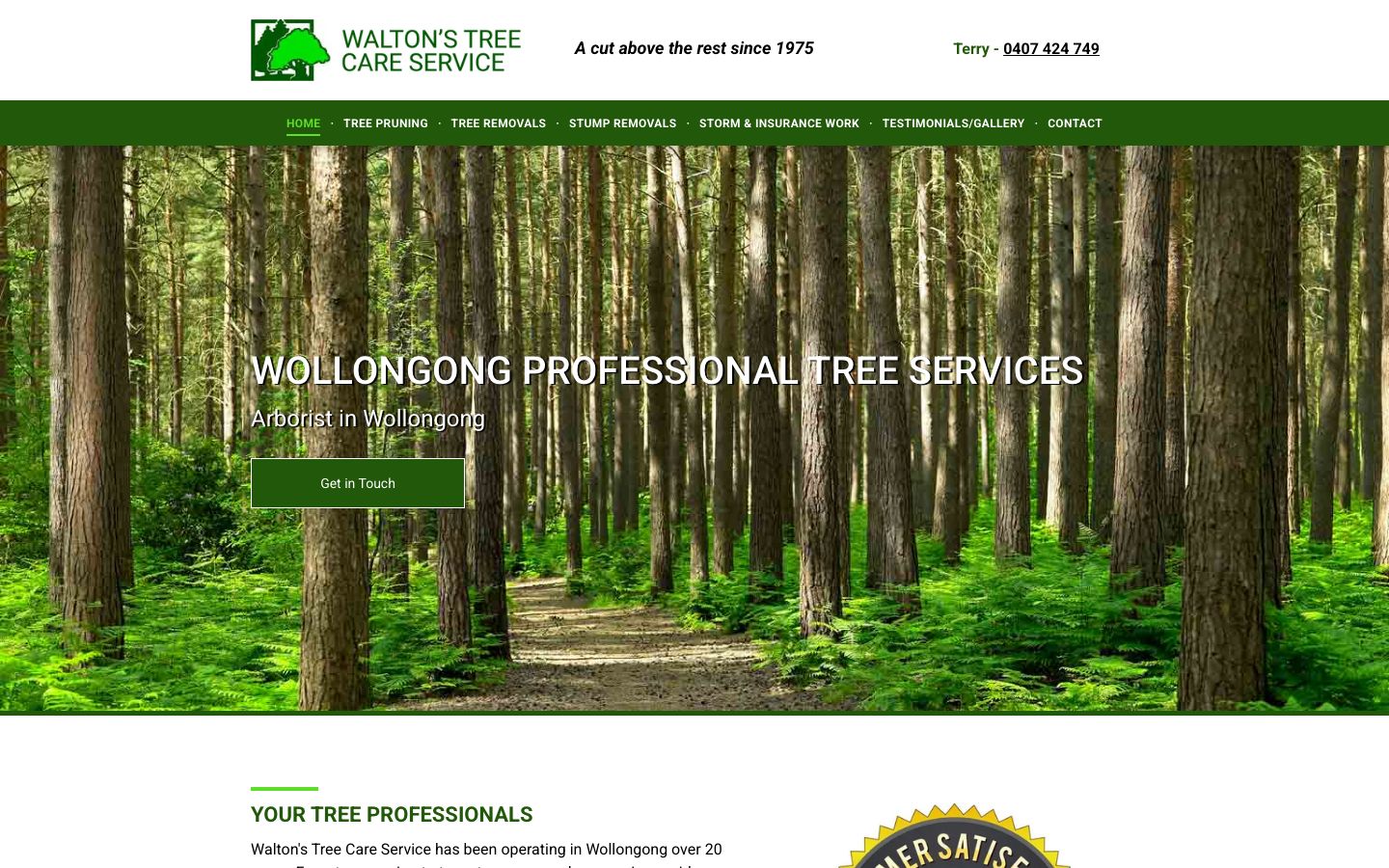 Walton's Tree Care Service original website