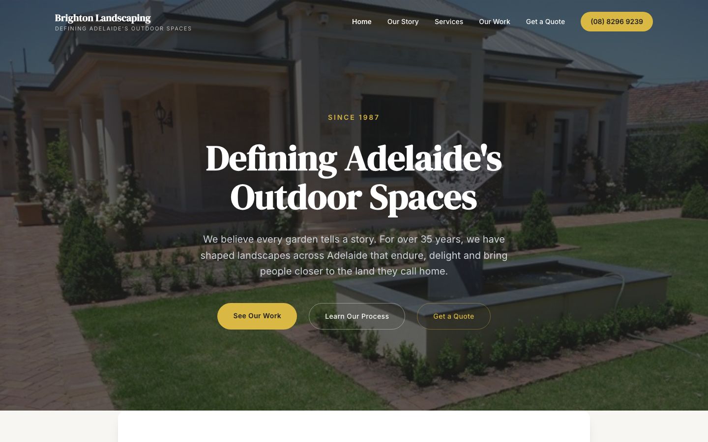 Brighton Landscaping website screenshot