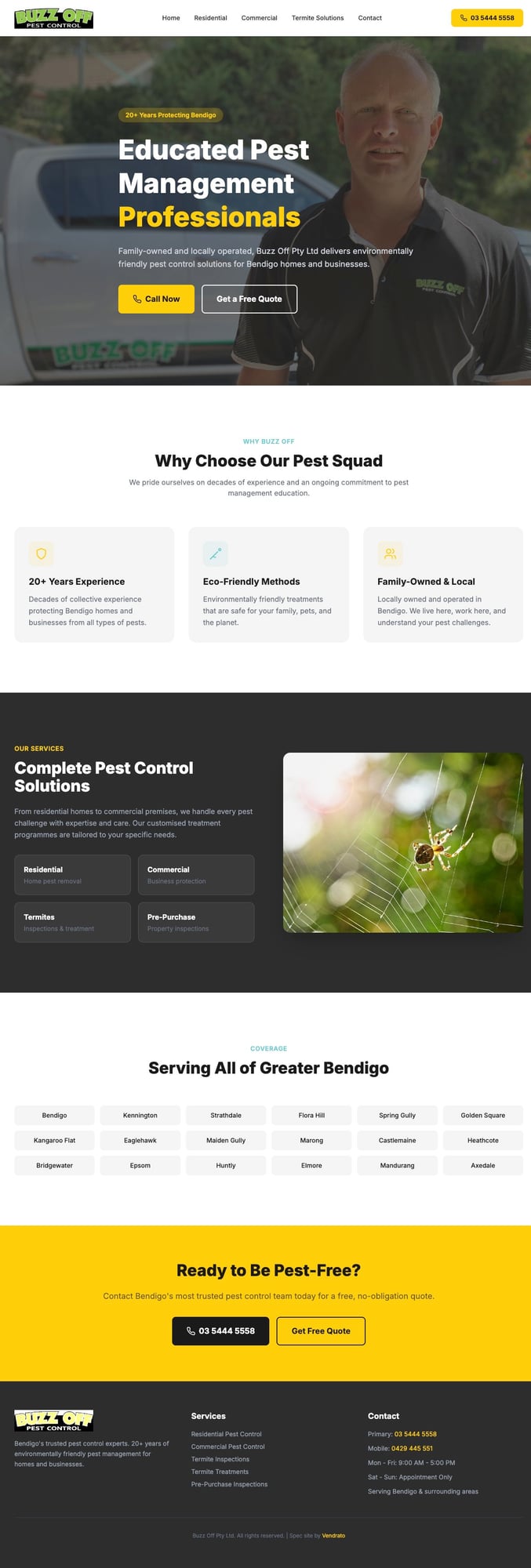 Buzz Off Pty Ltd website screenshot