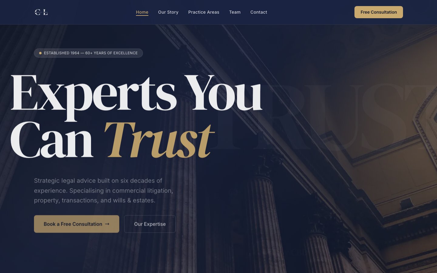 Carneys Legal website screenshot
