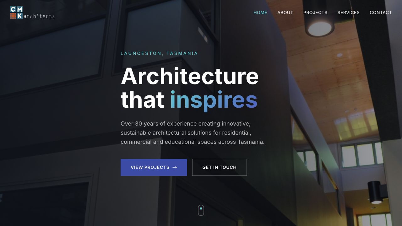 CMK Architects website screenshot