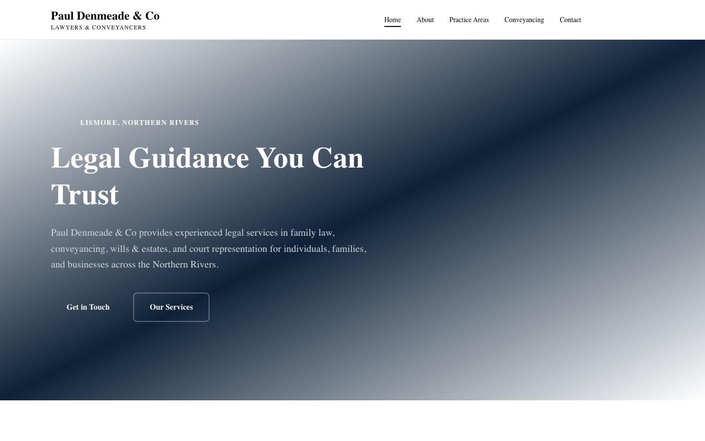 Paul Denmeade & Co website screenshot
