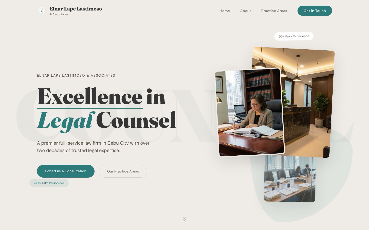 Elnar Lape Lastimoso & Associates website screenshot