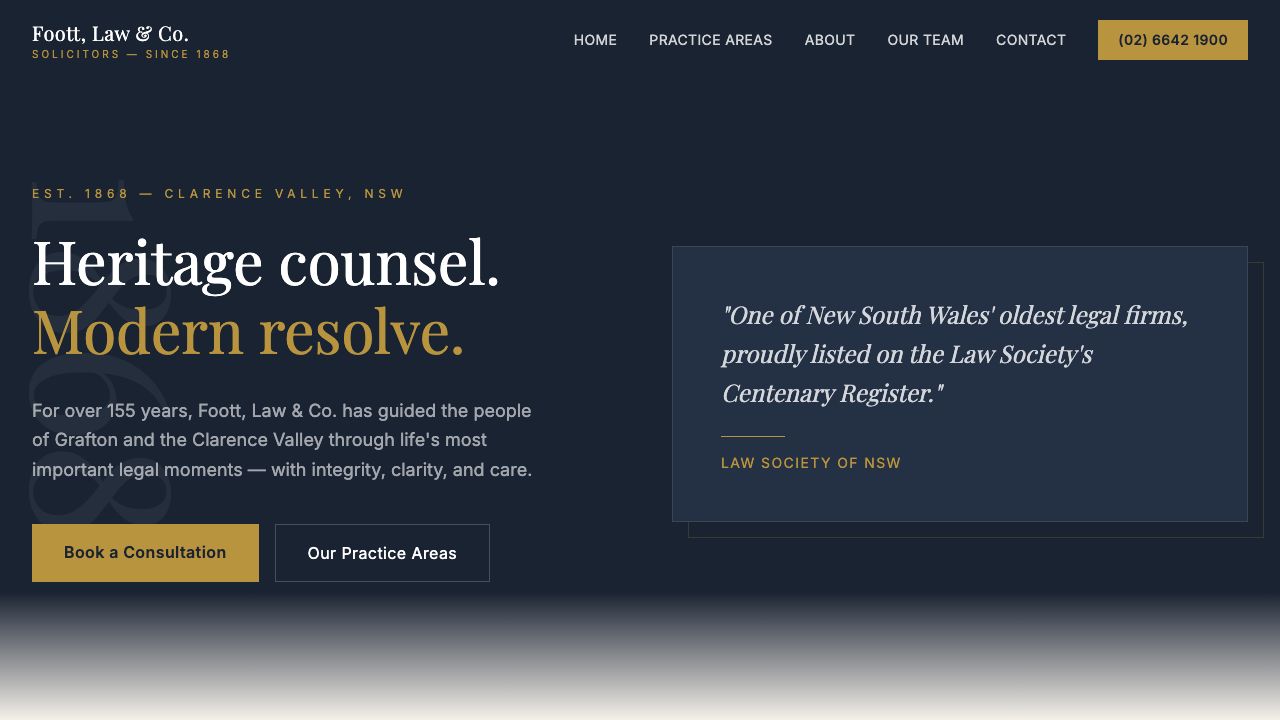 Foott, Law & Co. website screenshot
