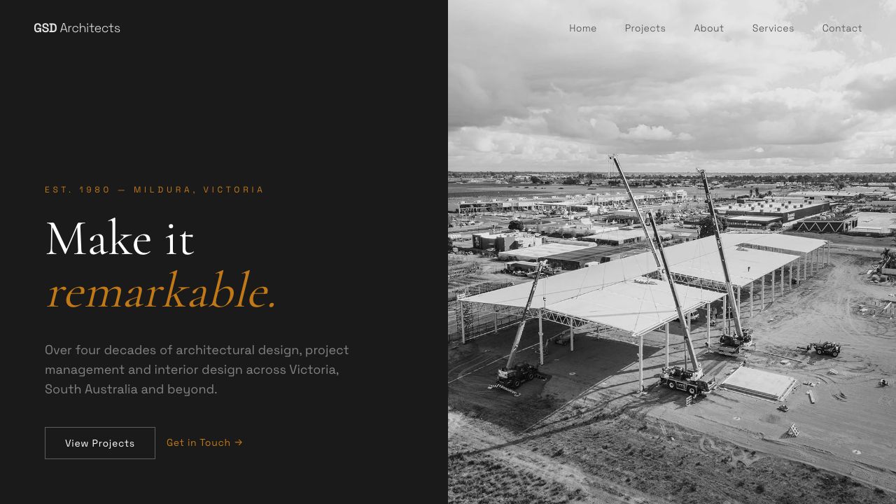GSD Architects website screenshot