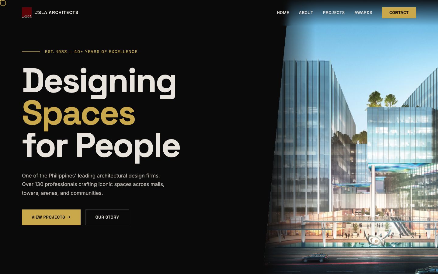 JSLA Architects website screenshot