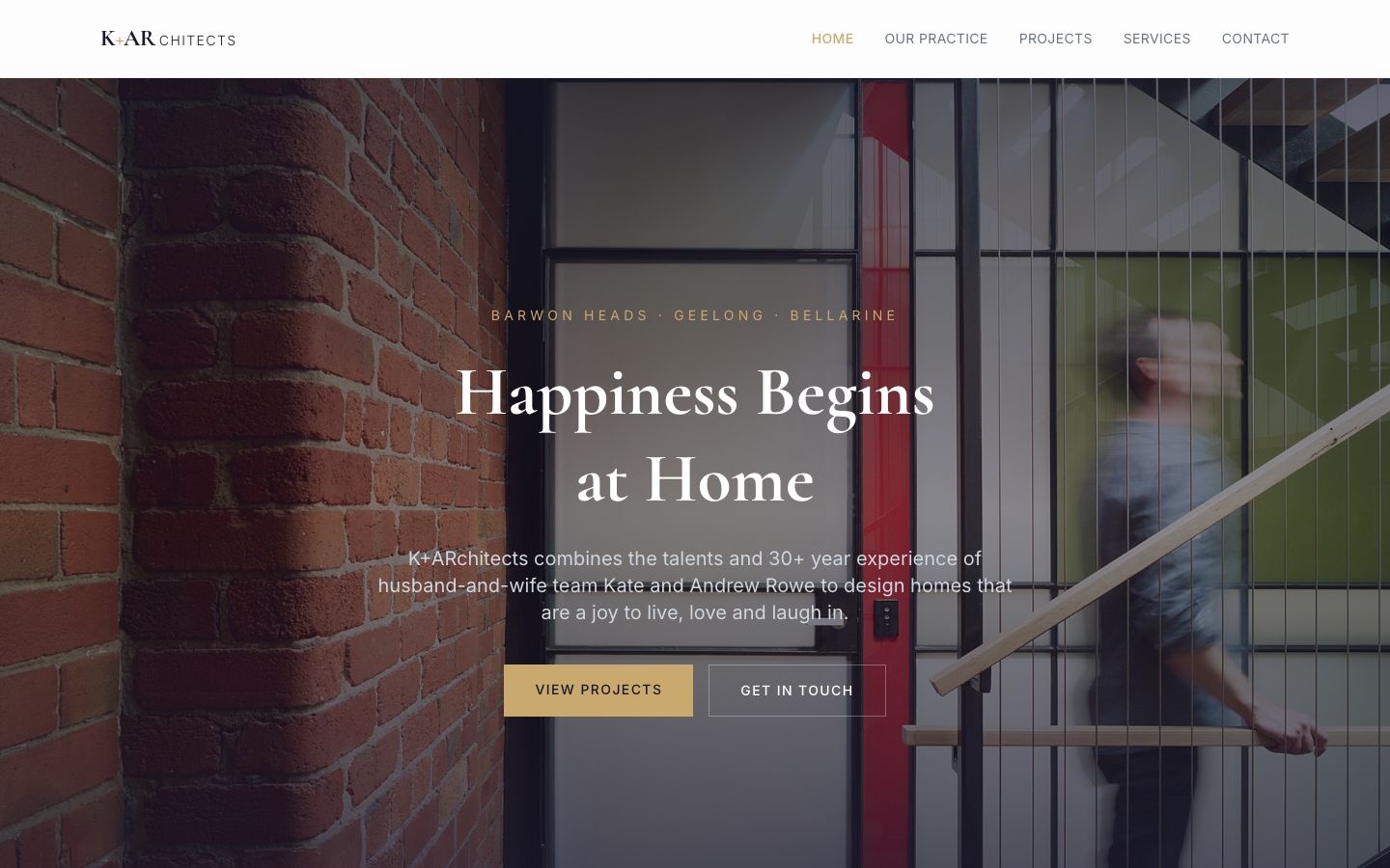 K+ARchitects website screenshot