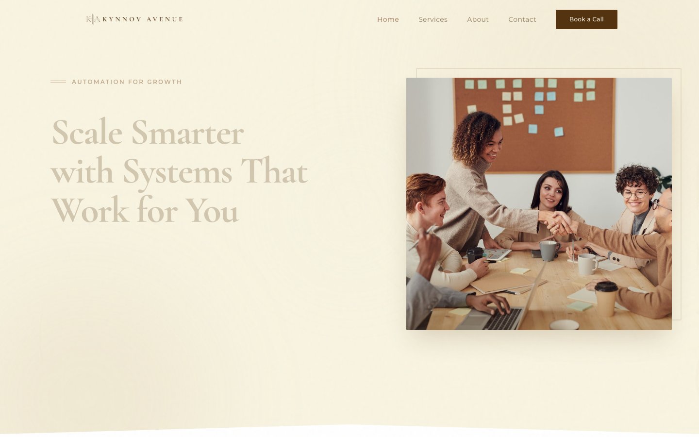 Kynnov Avenue website screenshot
