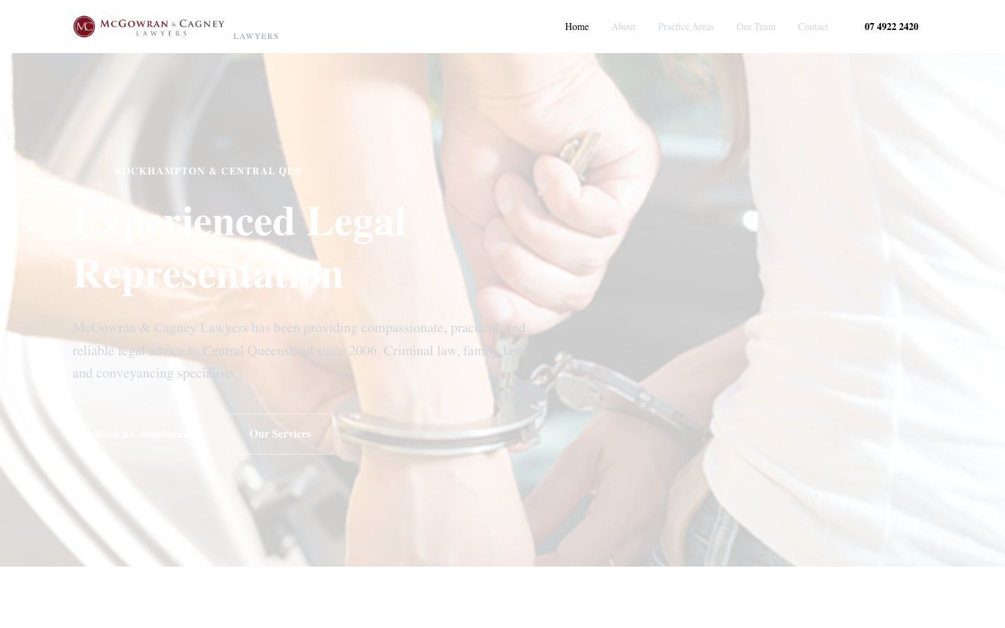 McGowran & Cagney Lawyers website screenshot