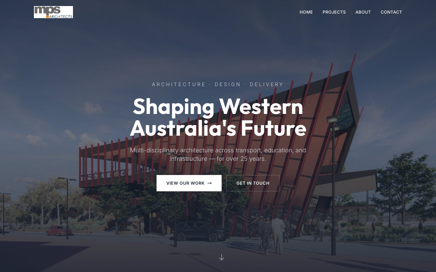 MPS Architects website screenshot