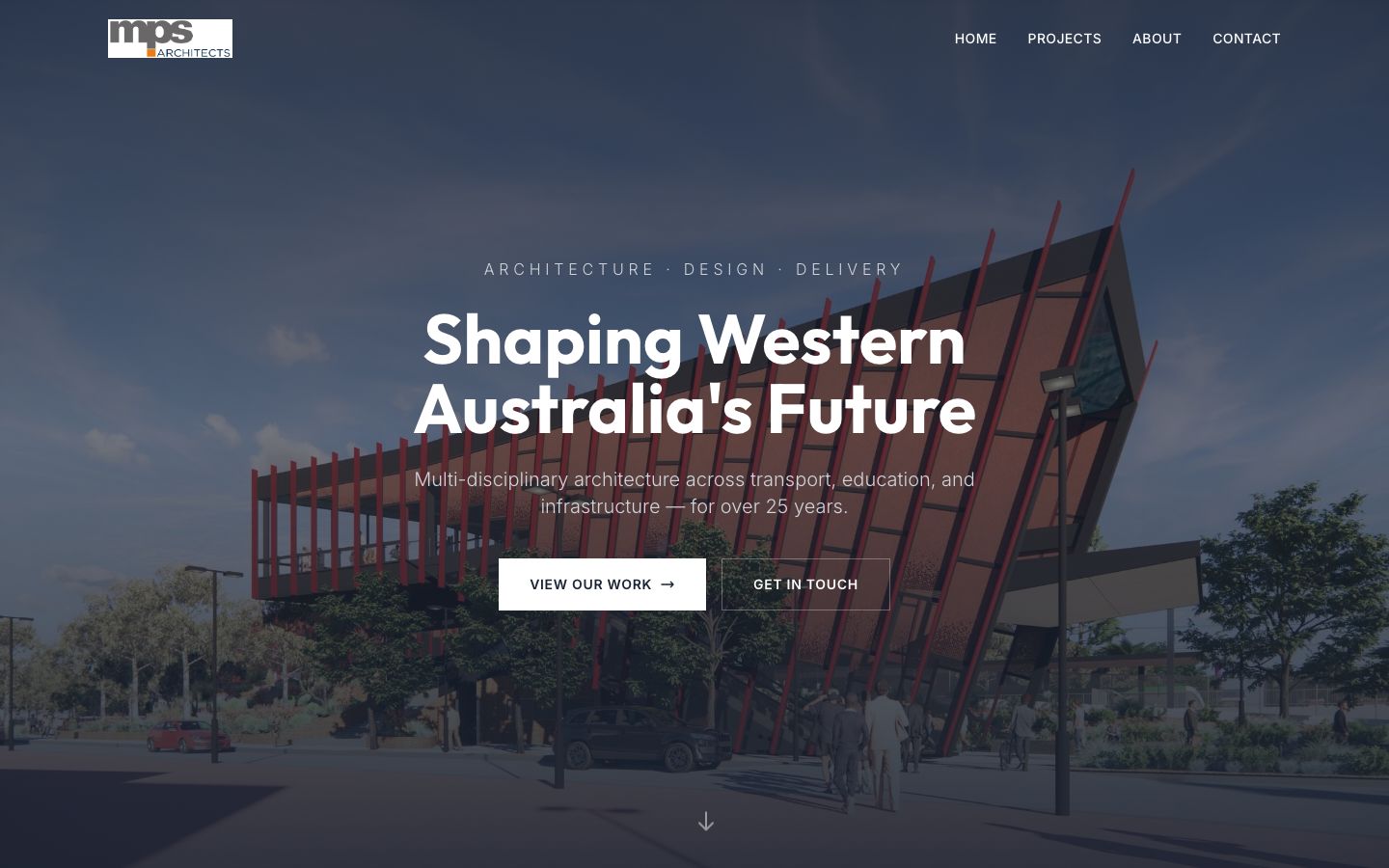 MPS Architects website screenshot