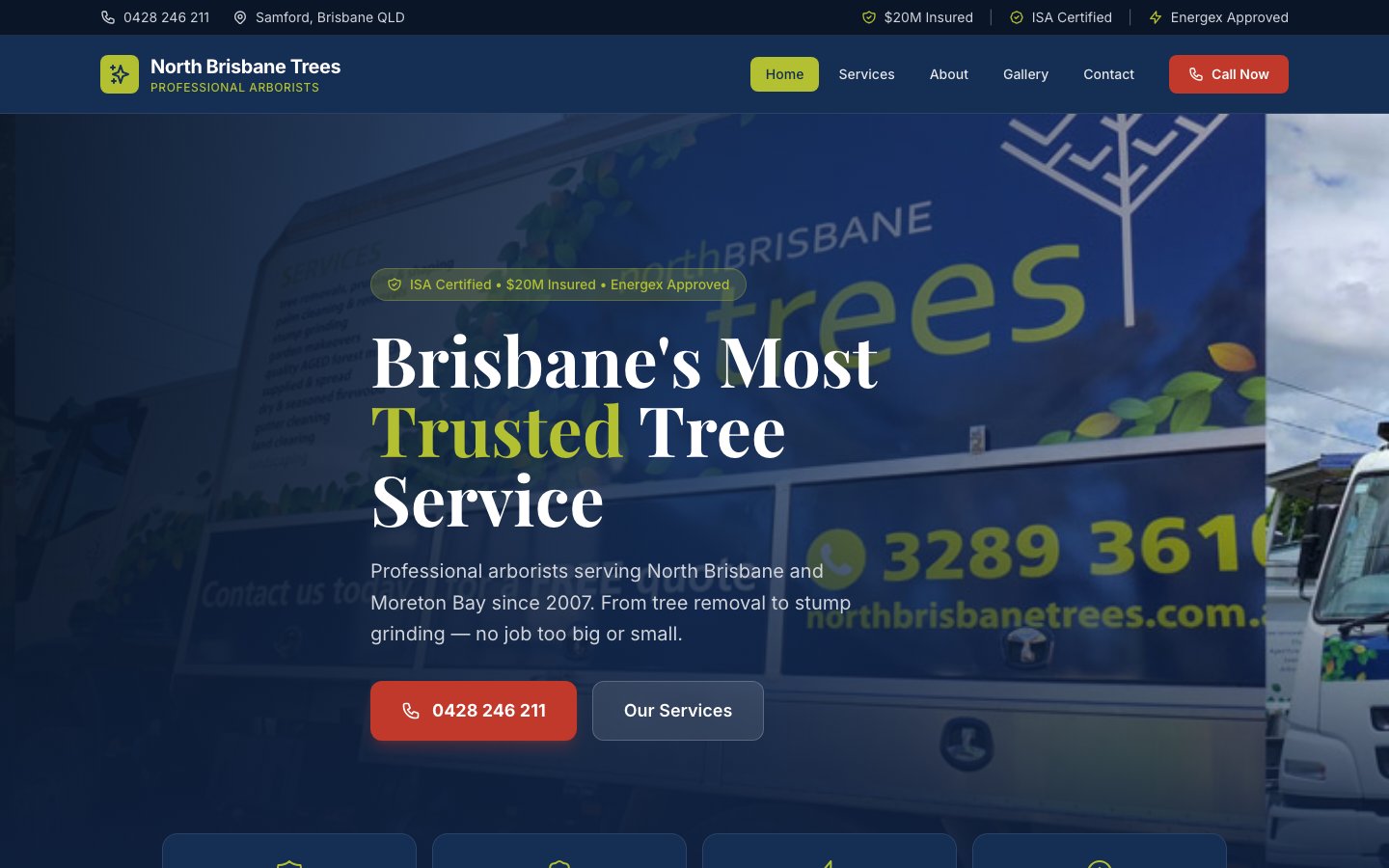 North Brisbane Trees website screenshot