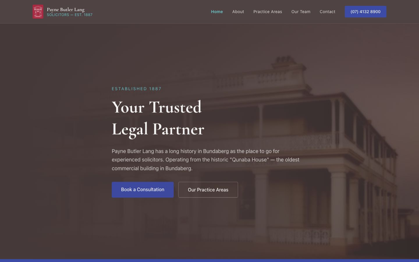 Payne Butler Lang website screenshot