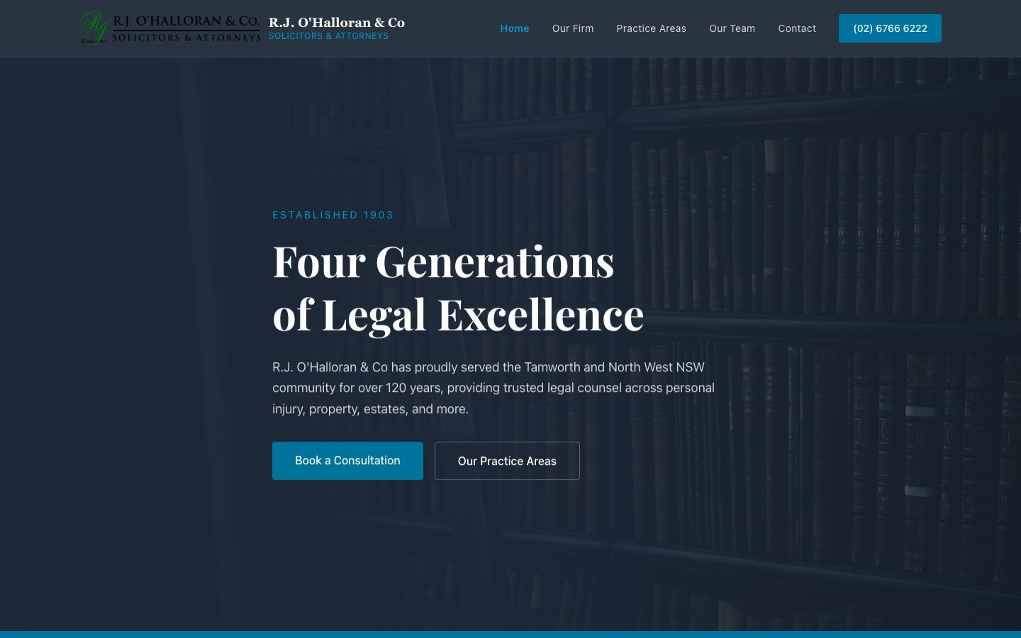 R.J. O'Halloran & Co website screenshot