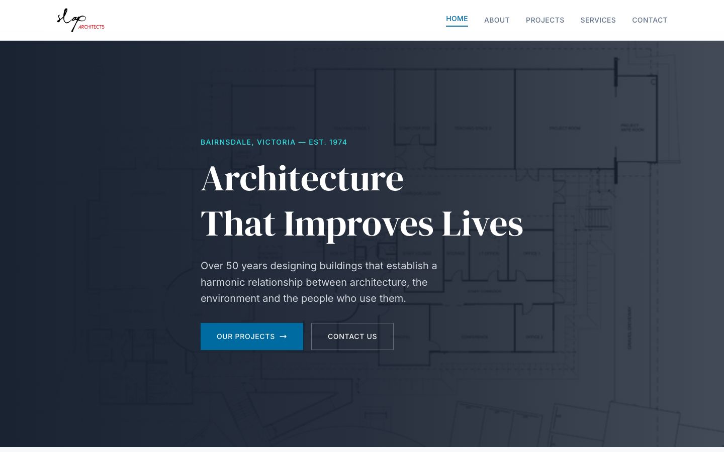 SLAP Architects website screenshot