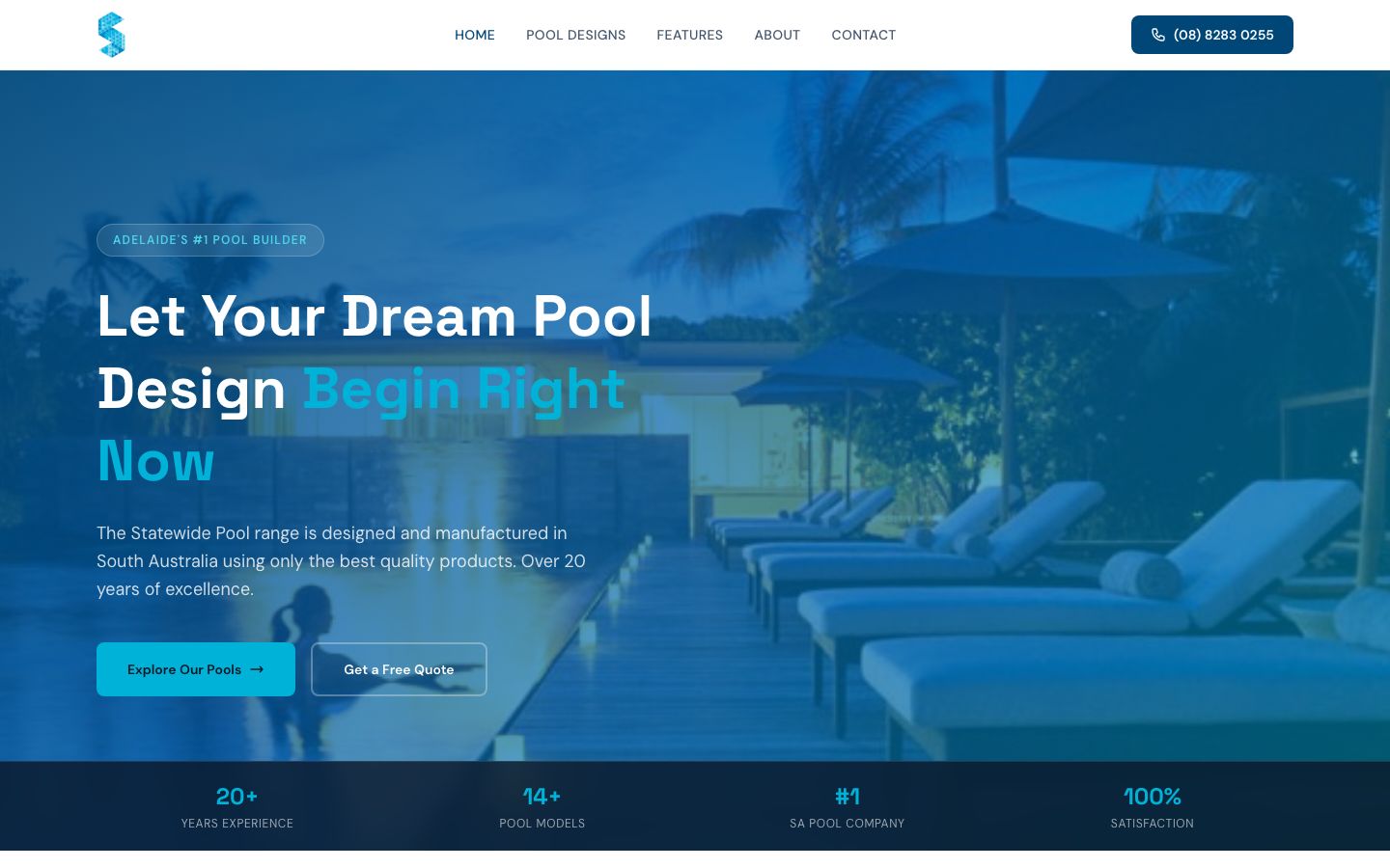 Statewide Pools website screenshot