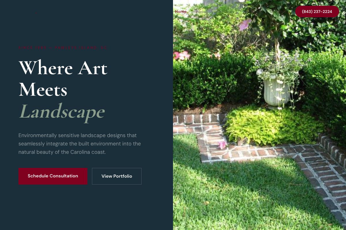 Waccamaw Landscaping & Construction website screenshot