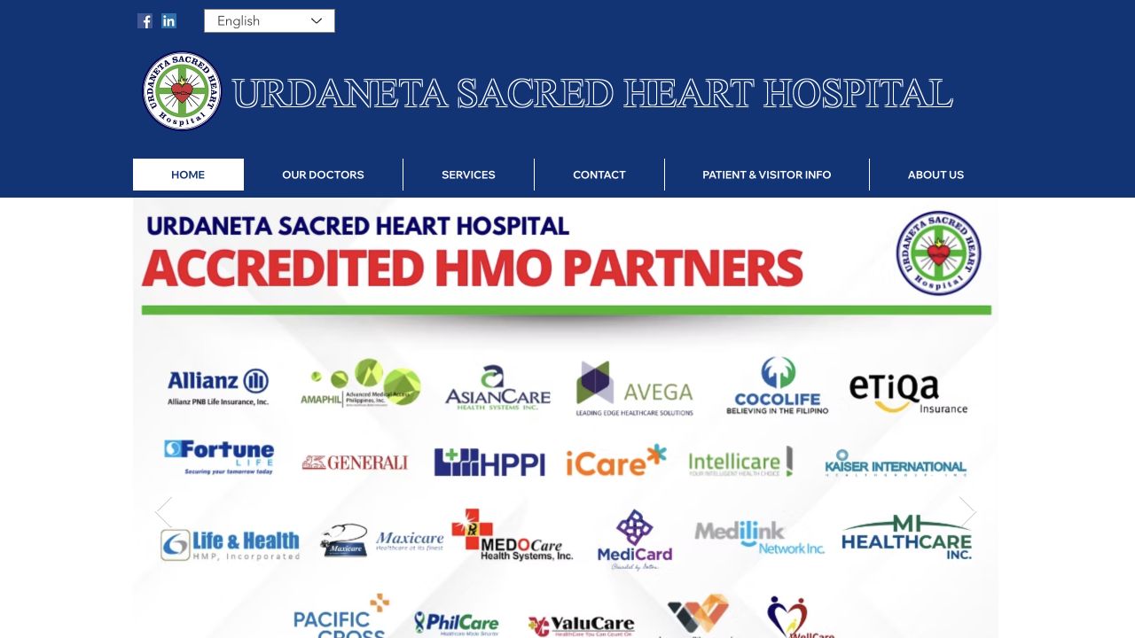 Urdaneta Sacred Heart Hospital — original website
